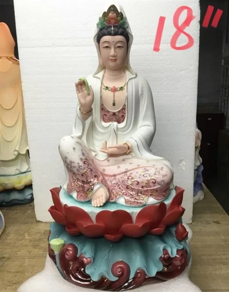 phật bà đế sóng 35cm áo tím đỏ n1