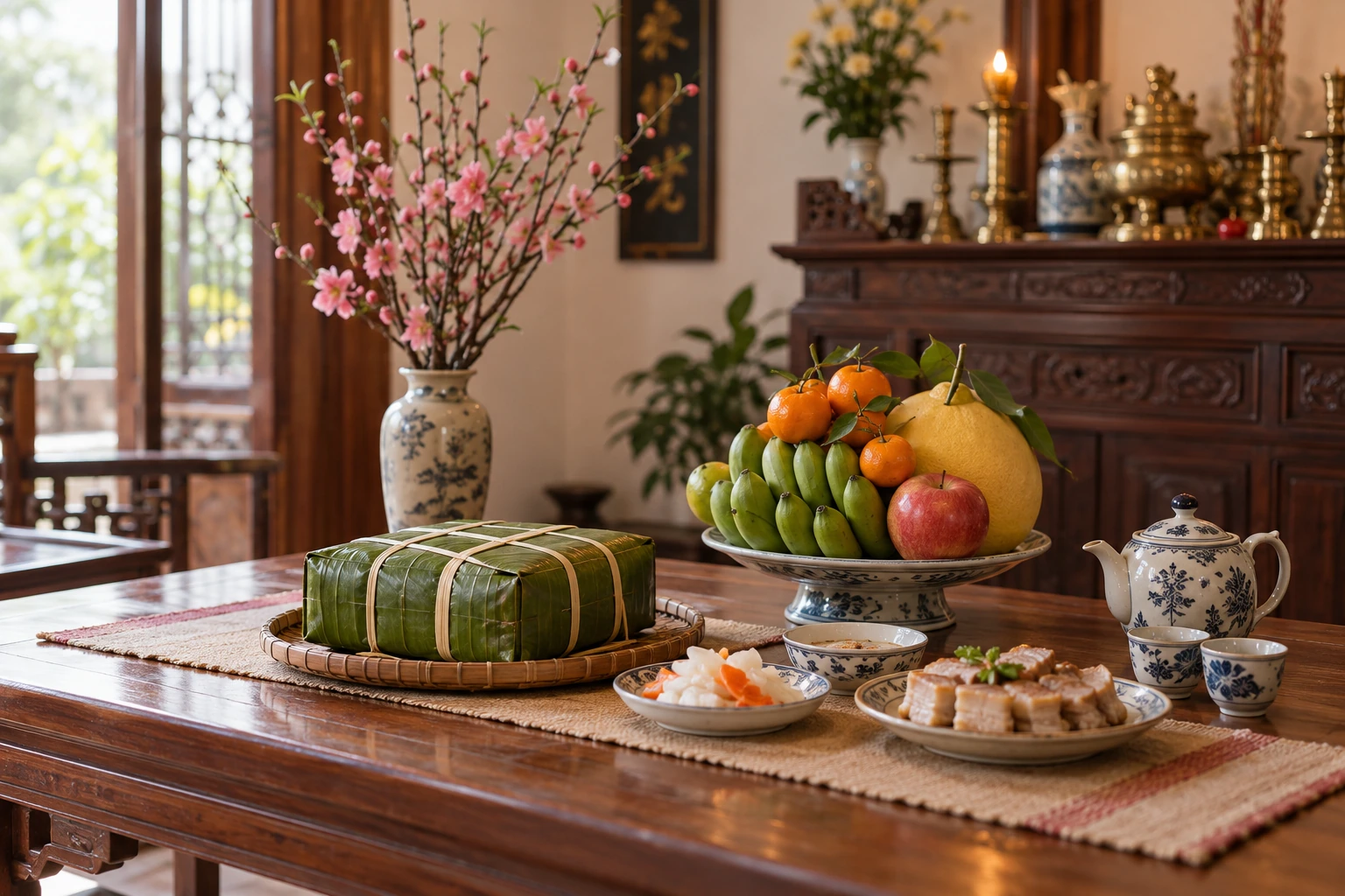 Chuẩn bị đĩa và khay tại bàn phụ trước khi đưa lên vị trí